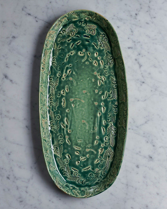 Oval Heirloom Platter - Sea Green (Second)