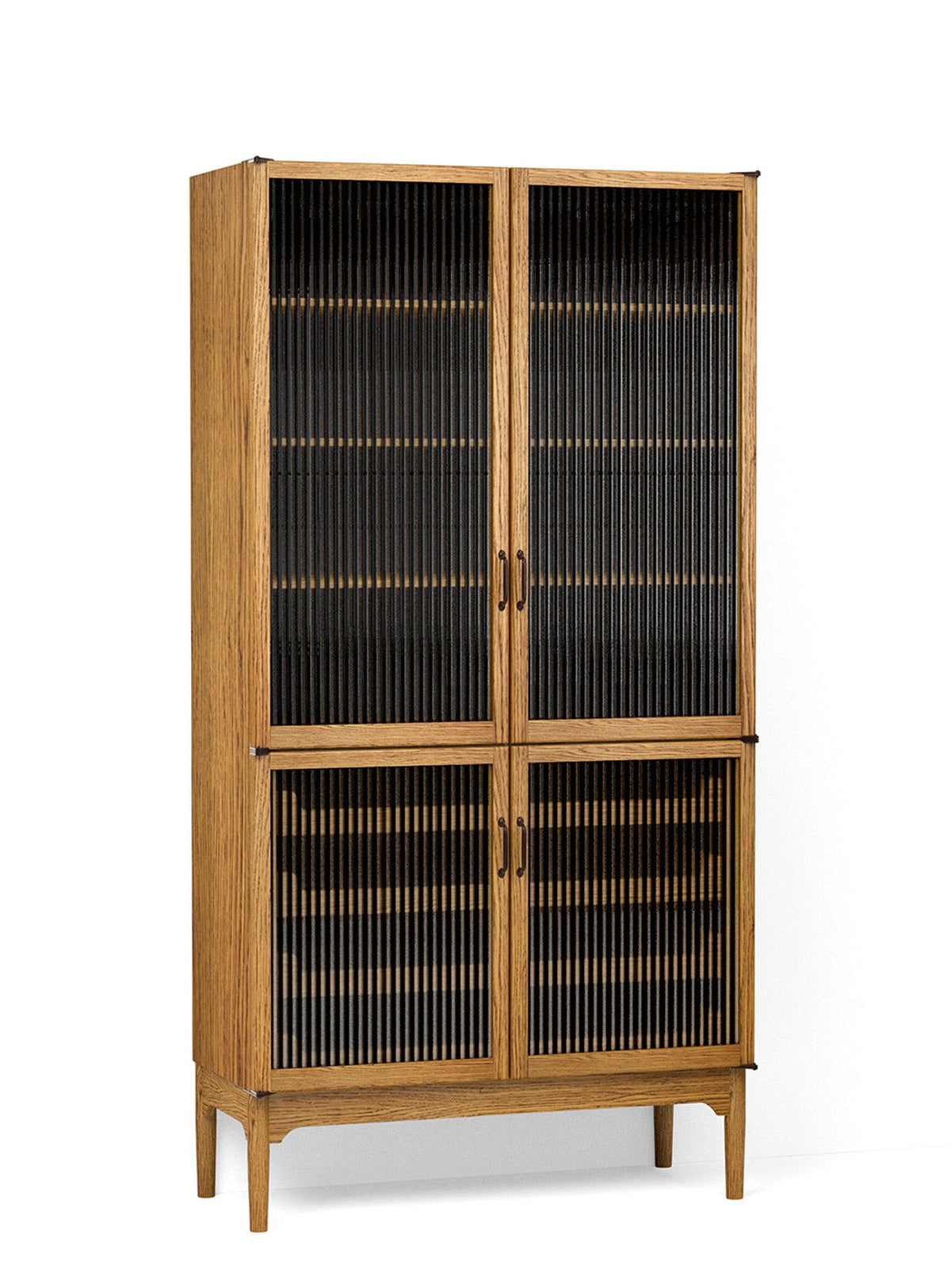 1100mm Freestanding Pantry with Reeded Glass