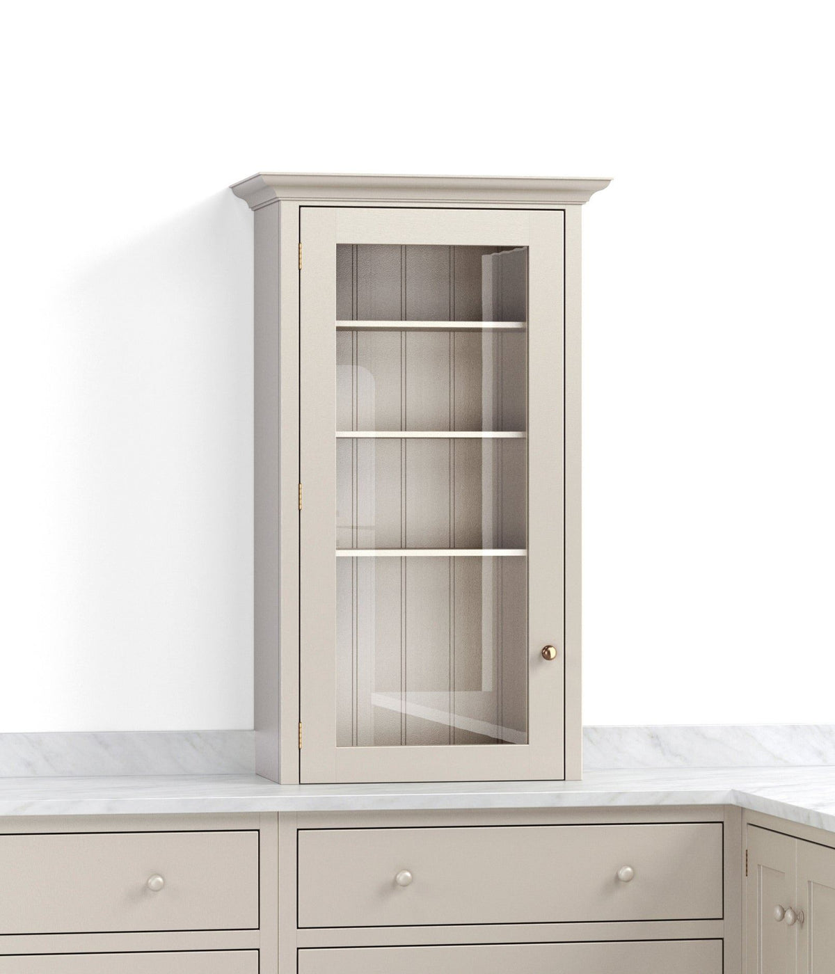 600mm Glazed Countertop Cupboard