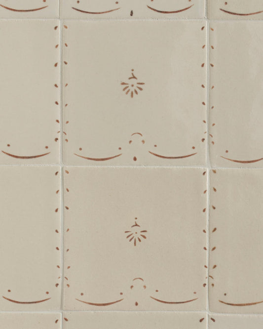 Ditsy Delft Tile - Delft in Sepia