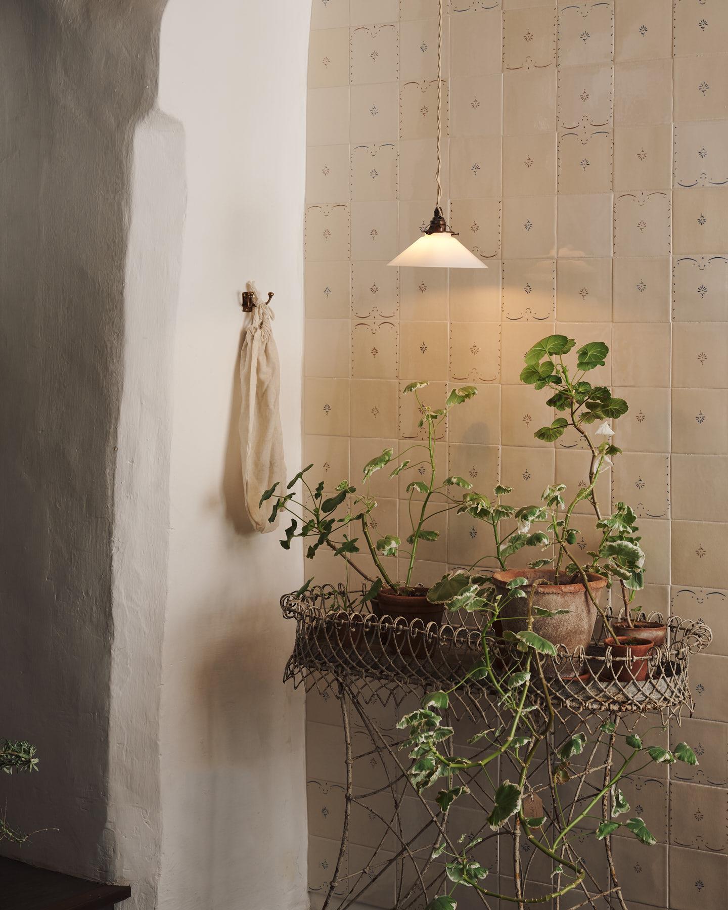 The Mini Milk Glass Pendant Light