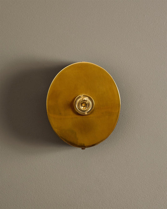 Heirloom Brass Oval Toggle Switch - 1 Gang