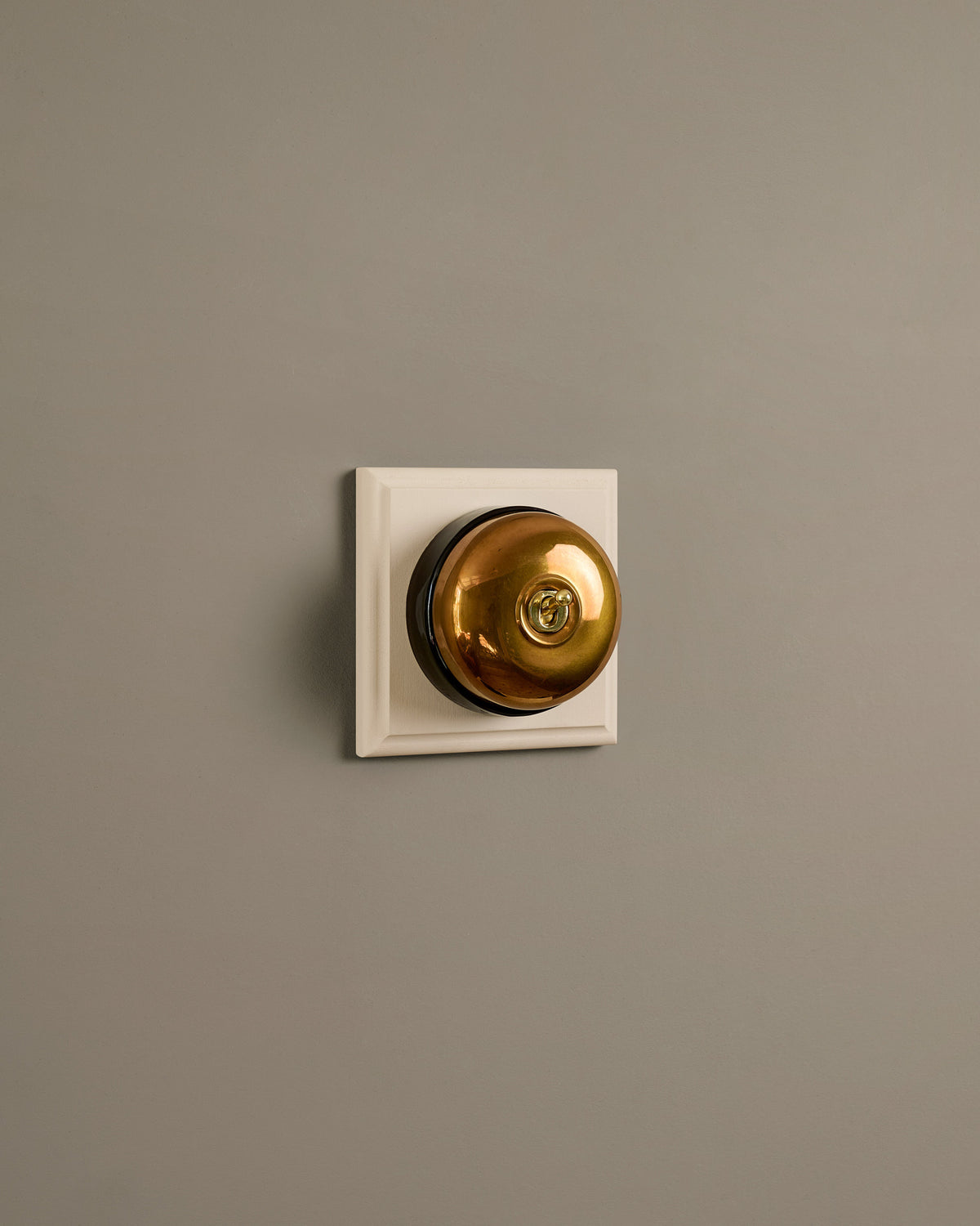 The Dolly Toggle Switch (1 Gang & Primed Maple Pattress) - Heirloom Brass with Black Base. TEST