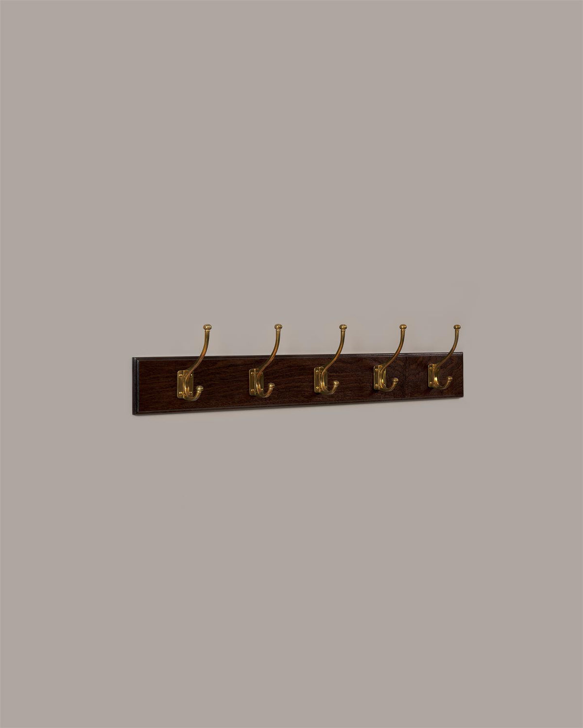 The Edwardian Coat Hook Rack - 5 Hooks, Mahogany Finish TEST