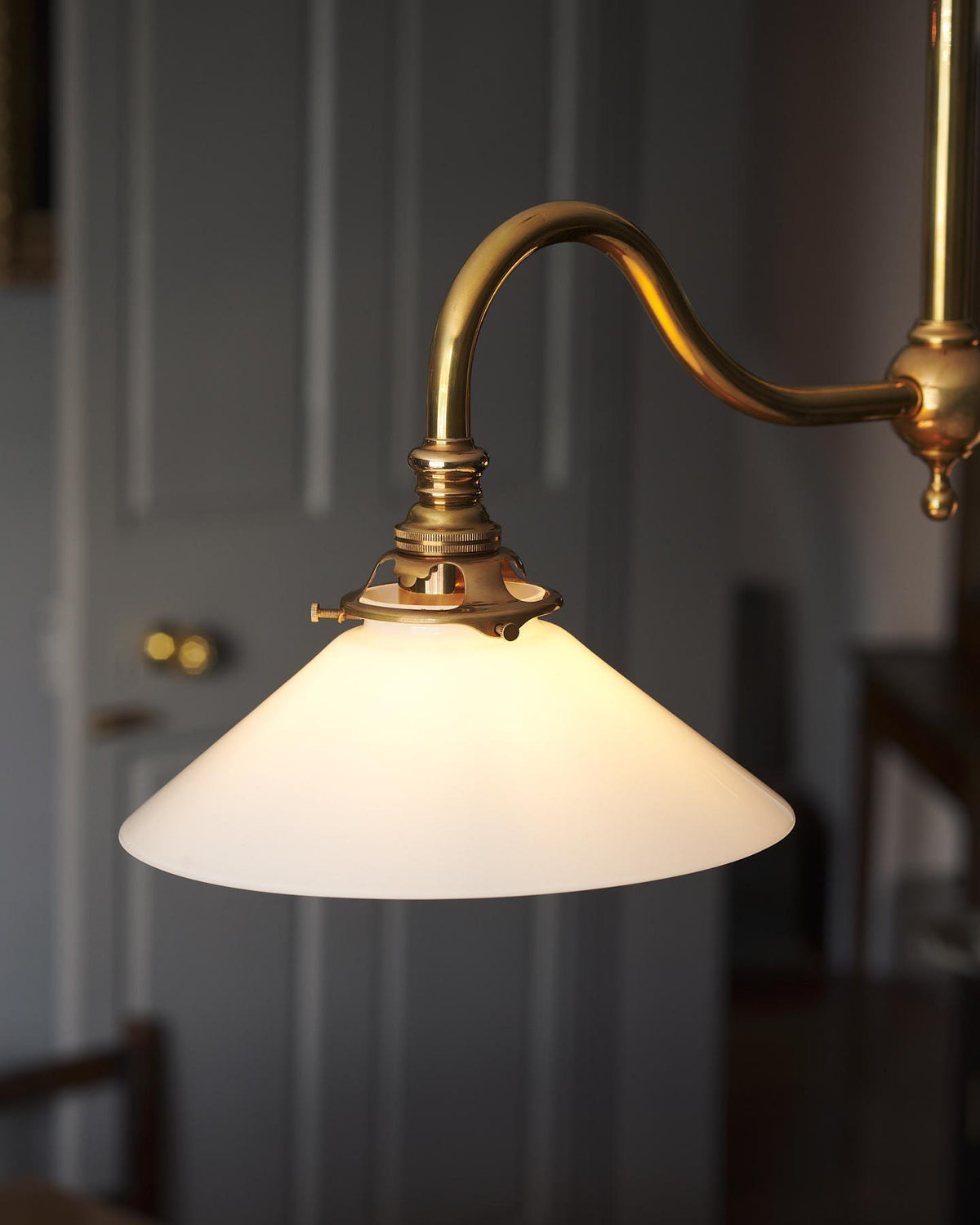 The Petite Heirloom Gaselier Light with Milk Glass Shades - Tall TEST