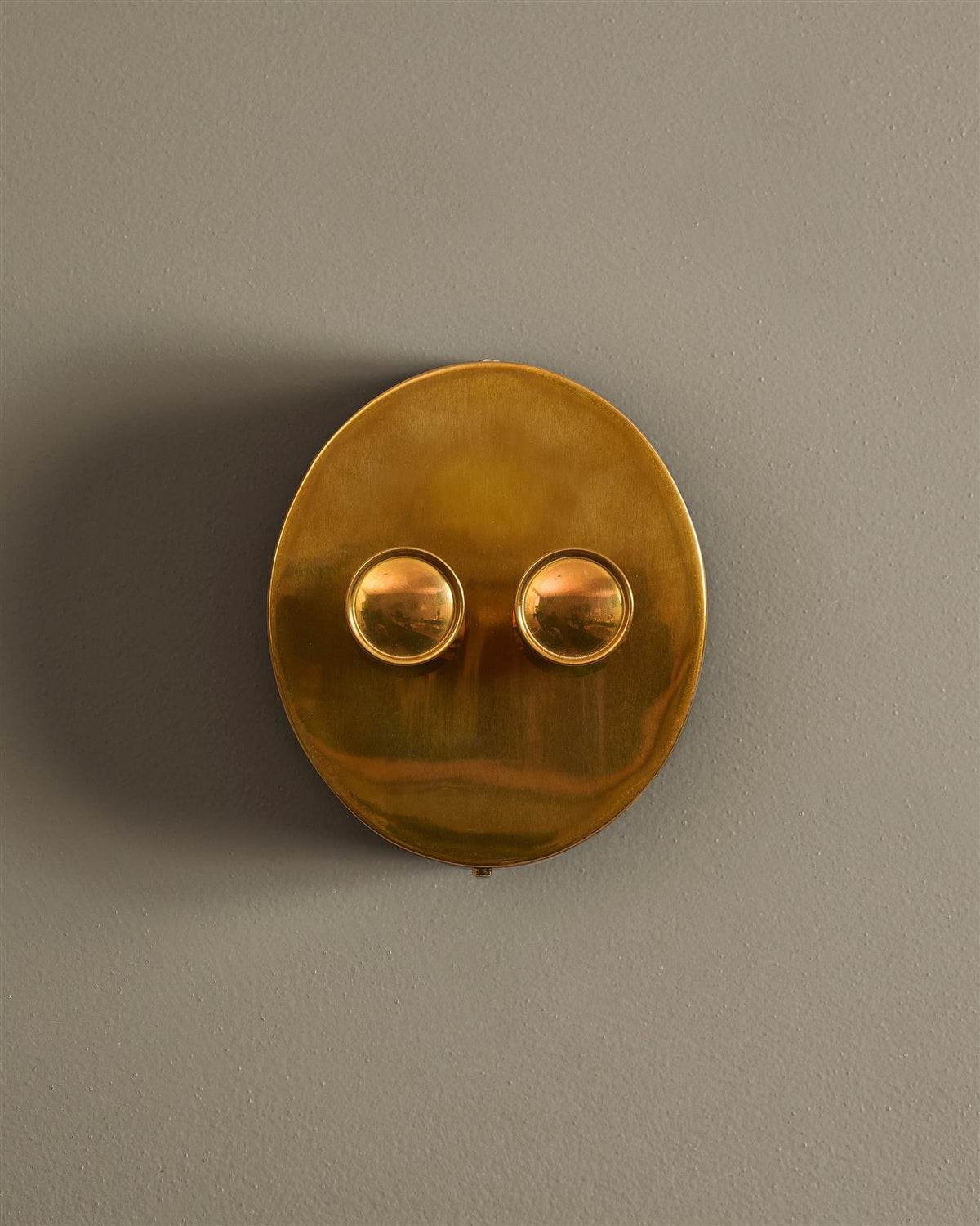 Heirloom Brass Oval Dimmer Switch - 2 Gang TEST