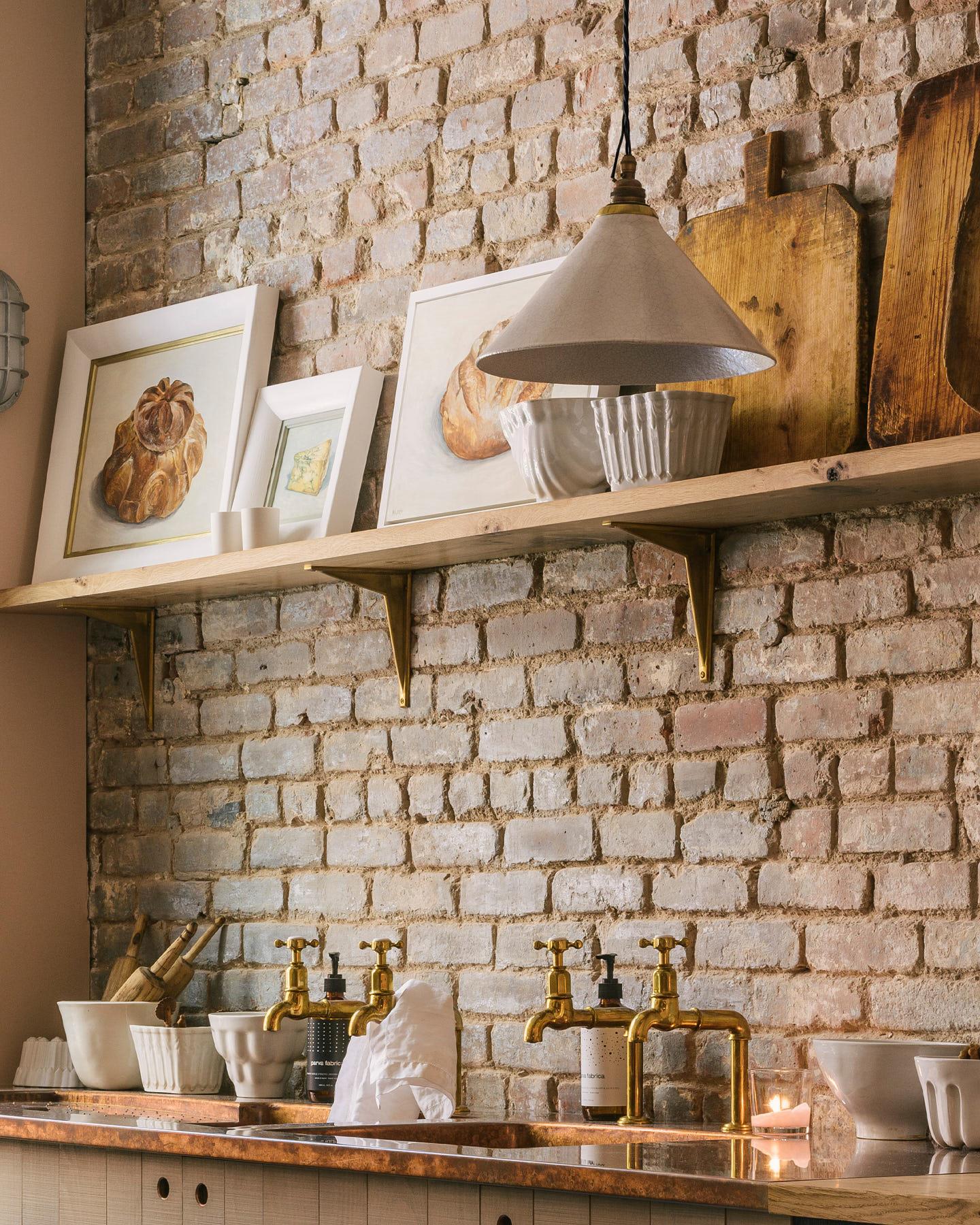 The Crackle Pendant Light - Small, Antiqued Brass