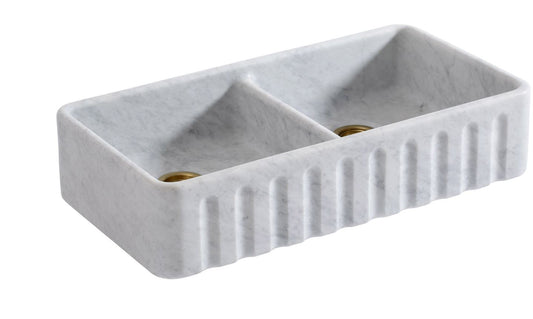 Tuscan Farmhouse 1000 Double Marble Sink
