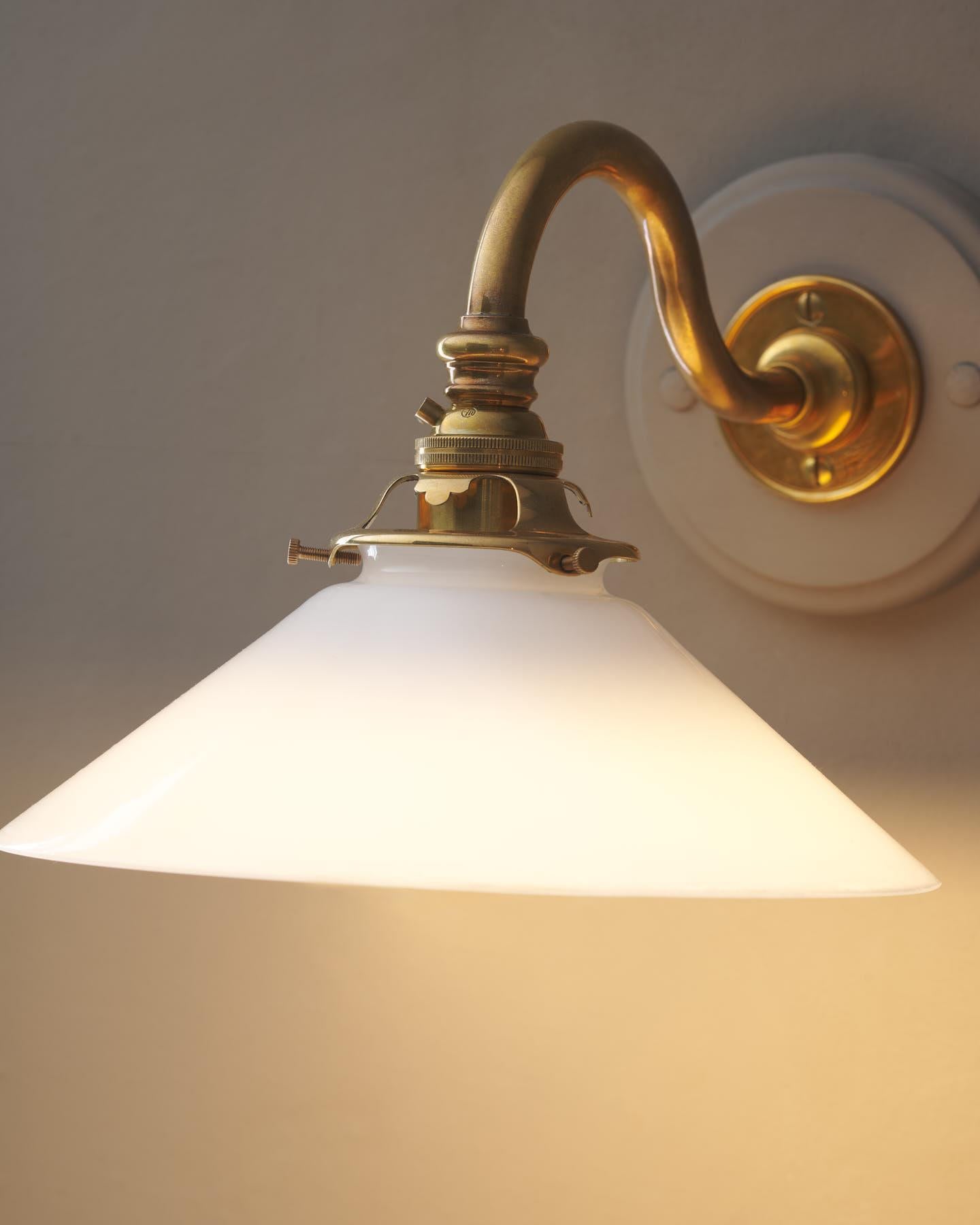 The Heirloom Wall Light with Milk Glass Shade