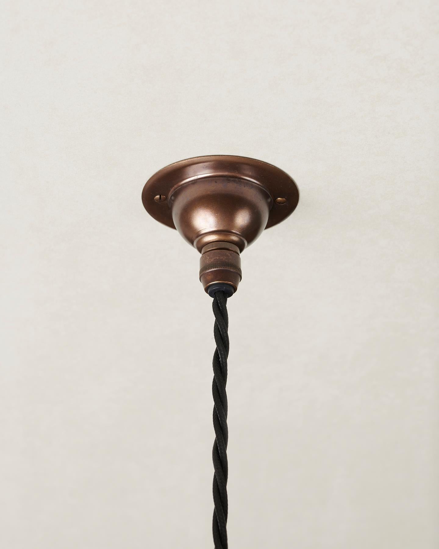 The Crackle Pendant Light - Small, Antiqued Brass
