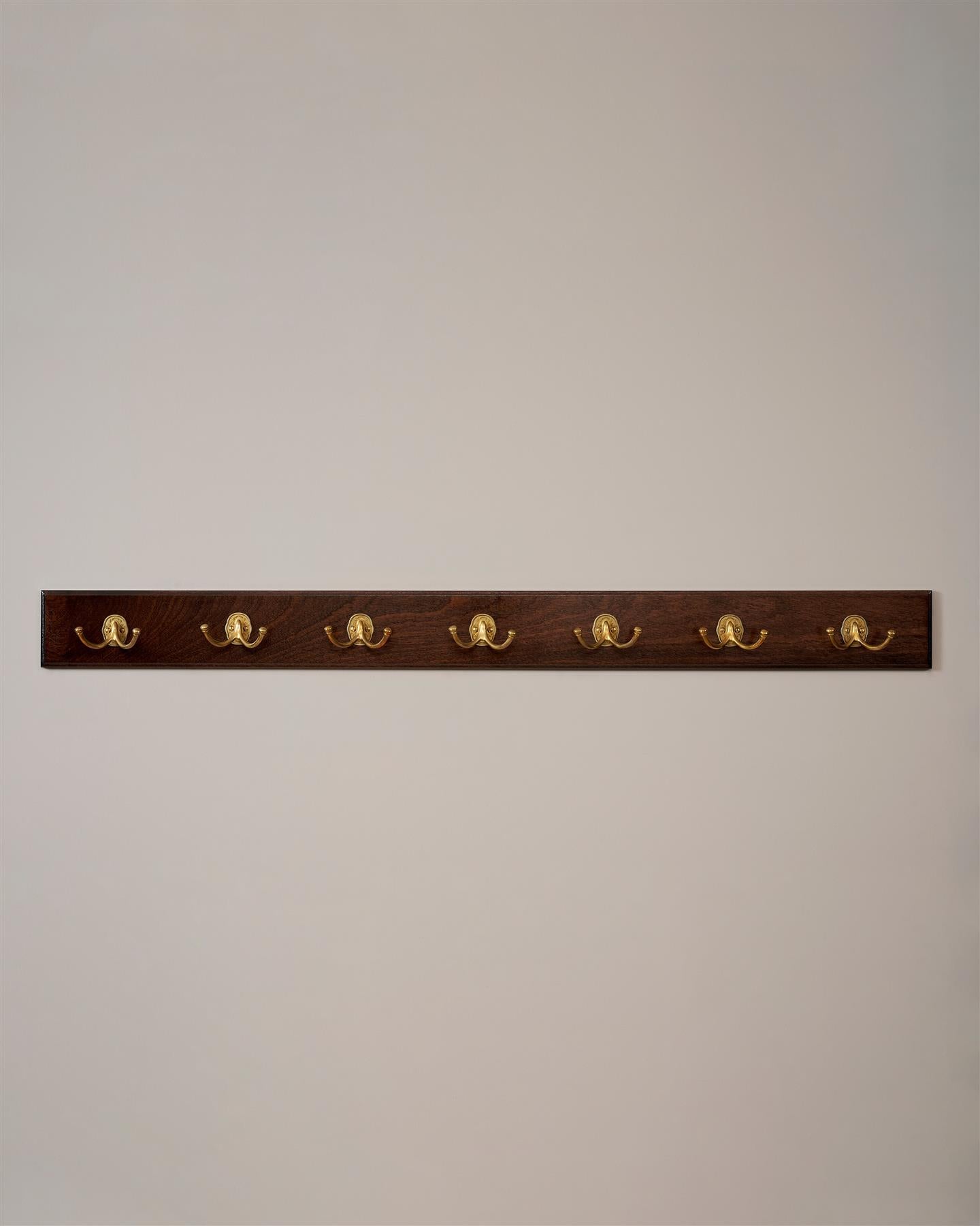 The Twin Parisian Café Hook Rack - 7 Hooks, Mahogany Finish