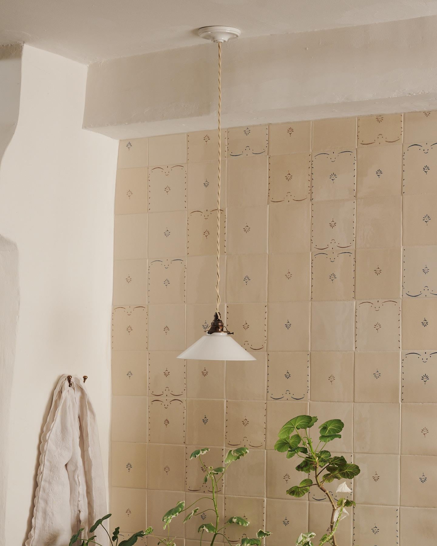 The Mini Milk Glass Pendant Light