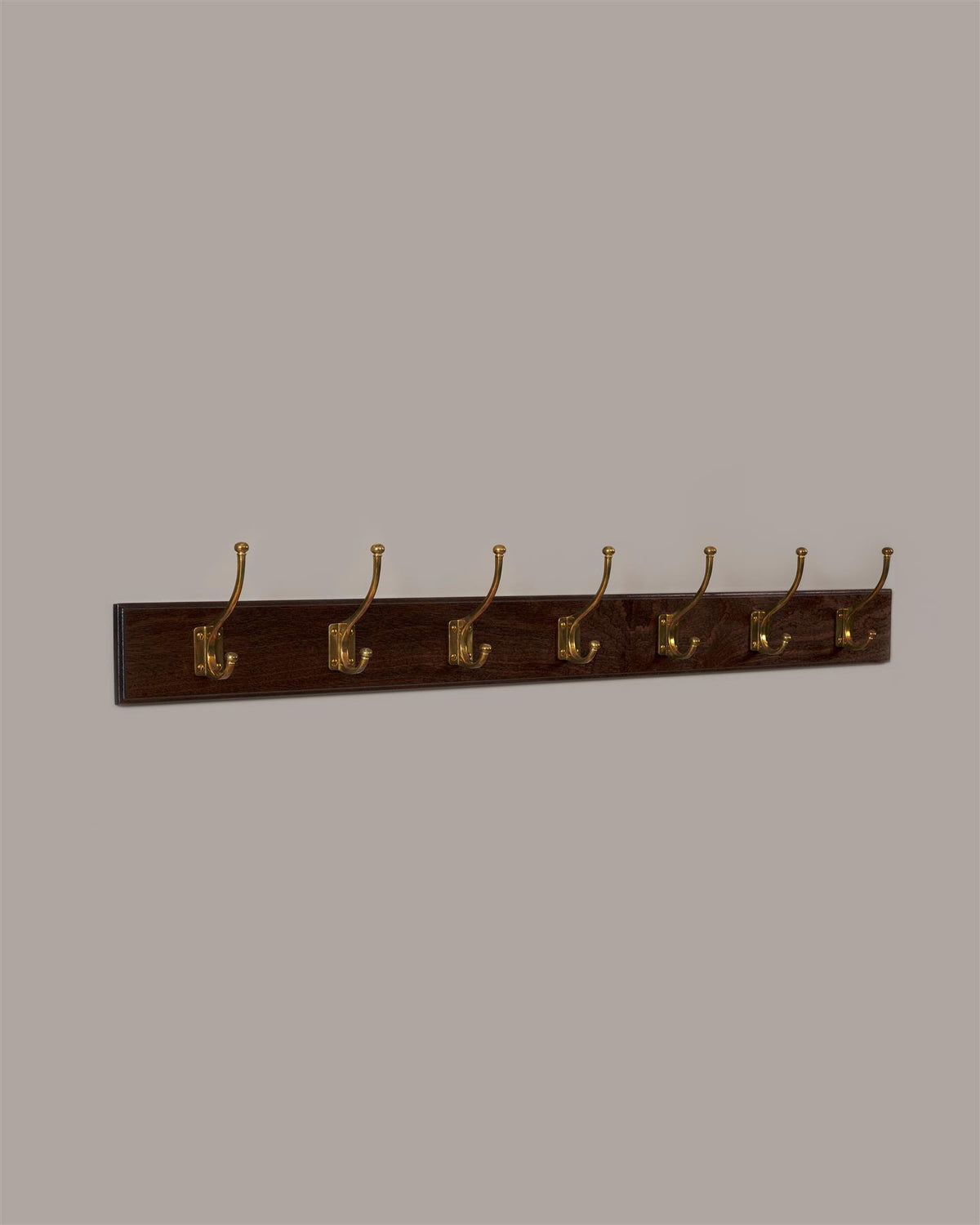 The Edwardian Coat Hook Rack - 7 Hooks, Mahogany Finish TEST