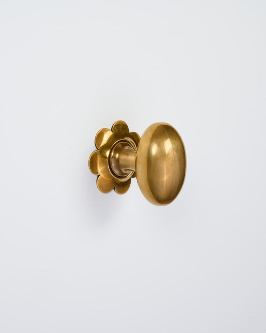 The Clothilde Doorknob with Marguerite Backplate