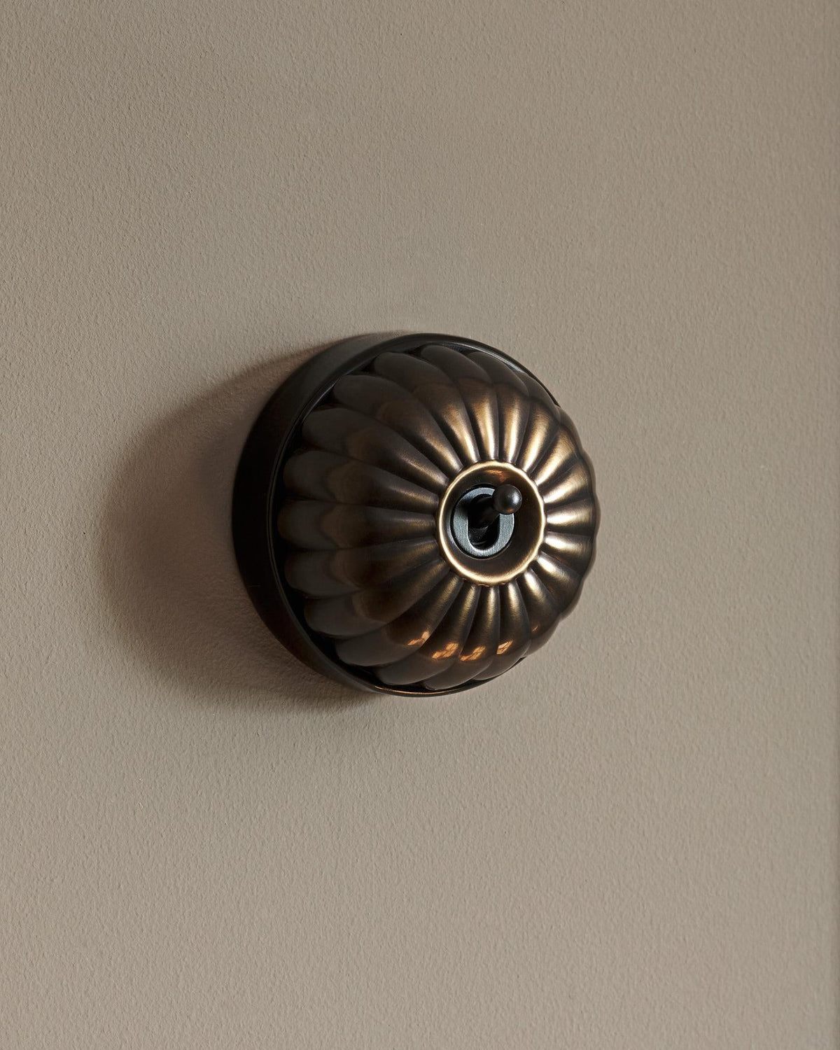 The Jelly Toggle Switch - Oxidised Brass, Black Base, Intermediate TEST