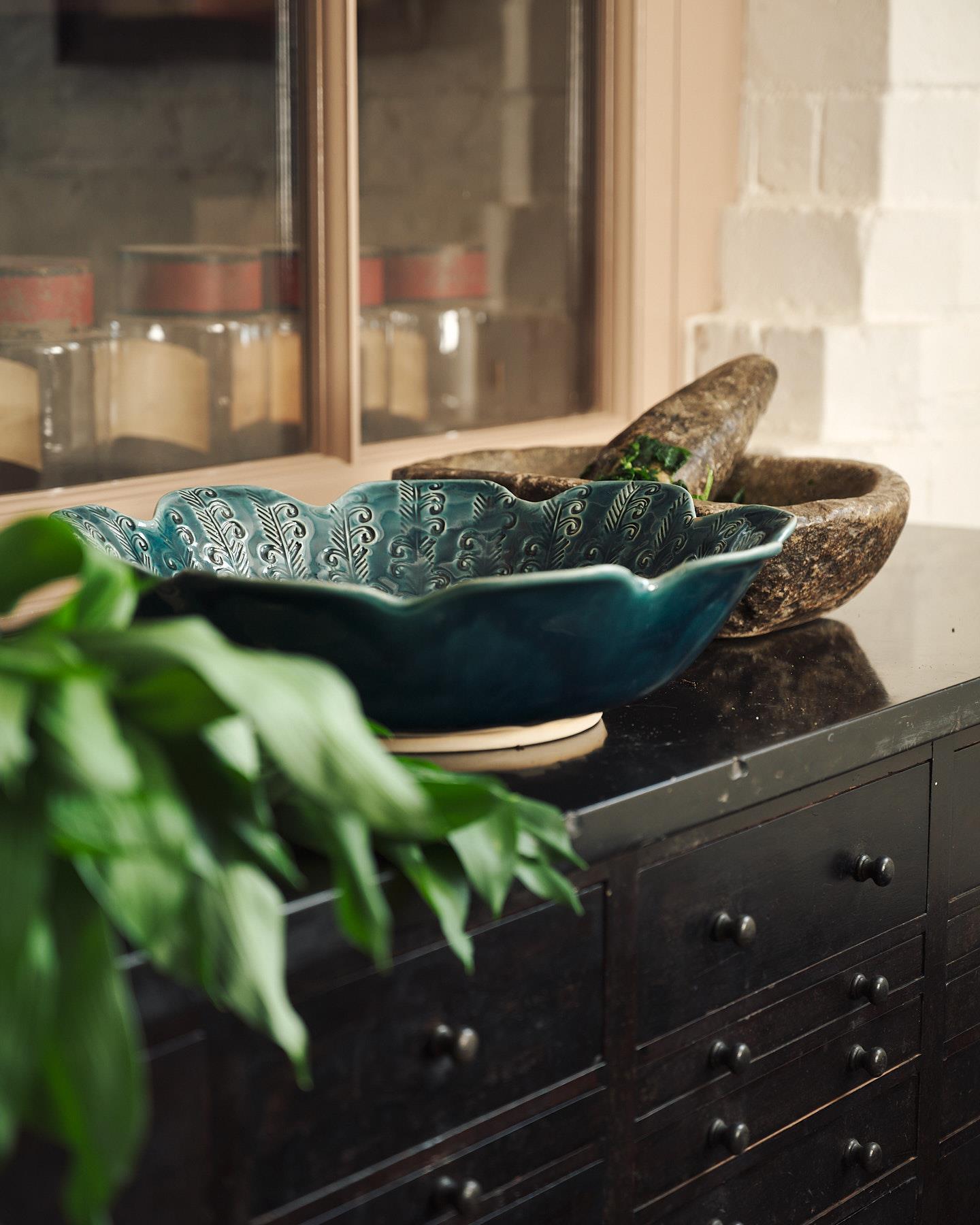 Heirloom Petal Bowl - Indigo Blue