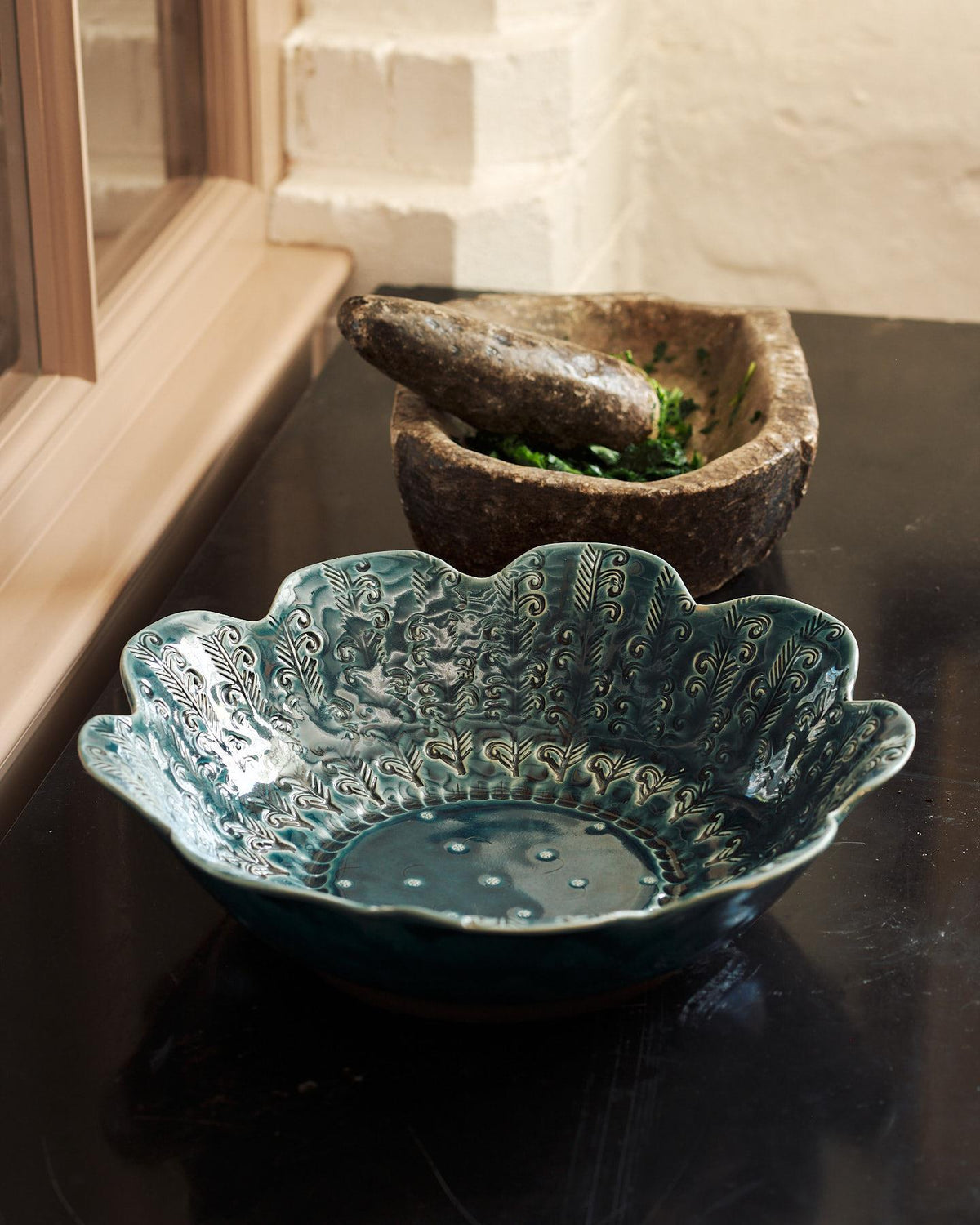 Heirloom Petal Bowl - Indigo Blue TEST
