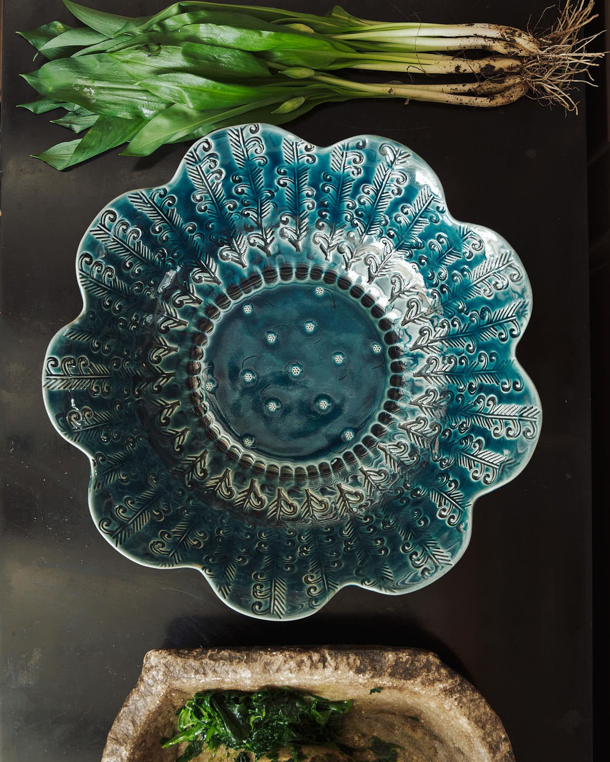 Heirloom Petal Bowl - Indigo Blue TEST