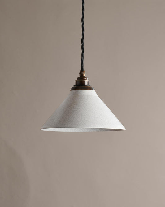 The Crackle Pendant Light - Small, Antiqued Brass