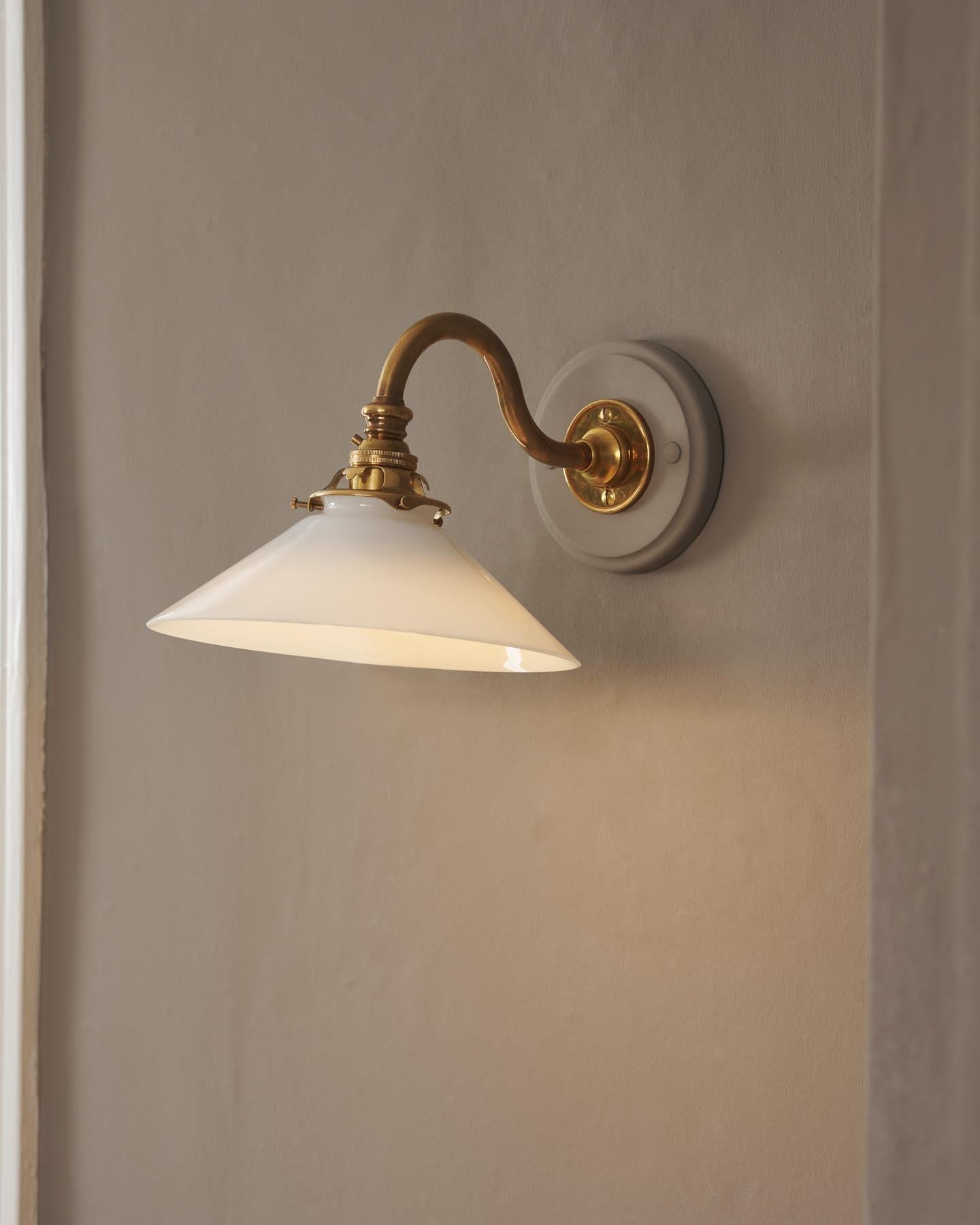 The Heirloom Wall Light with Milk Glass Shade