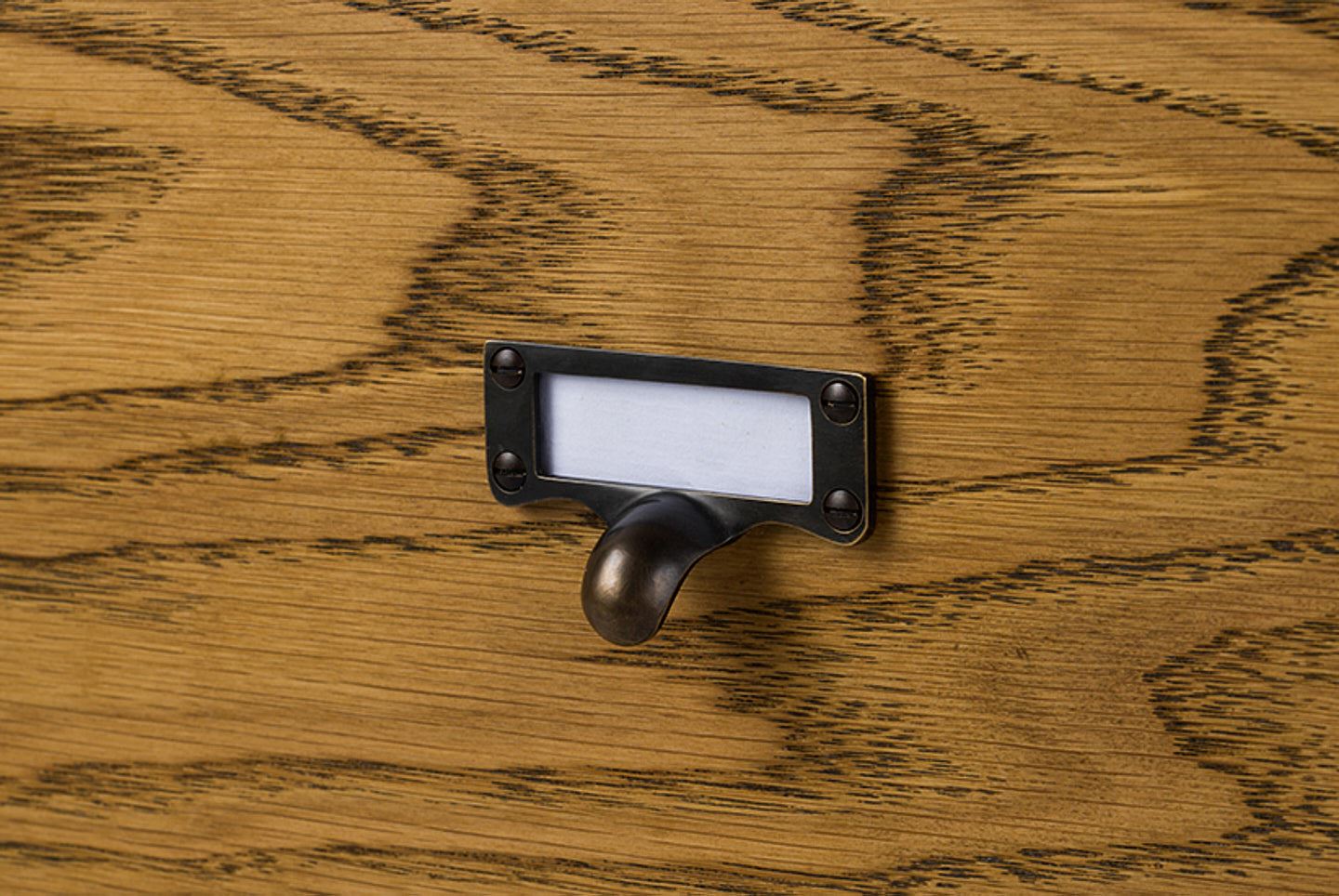 Oxidised Brass Cardframe Pull