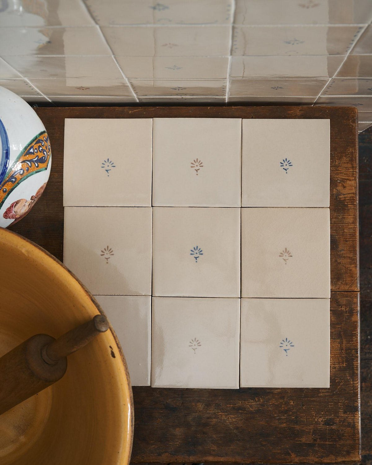 Ditsy Delft Tile - Ditsy in Sepia TEST