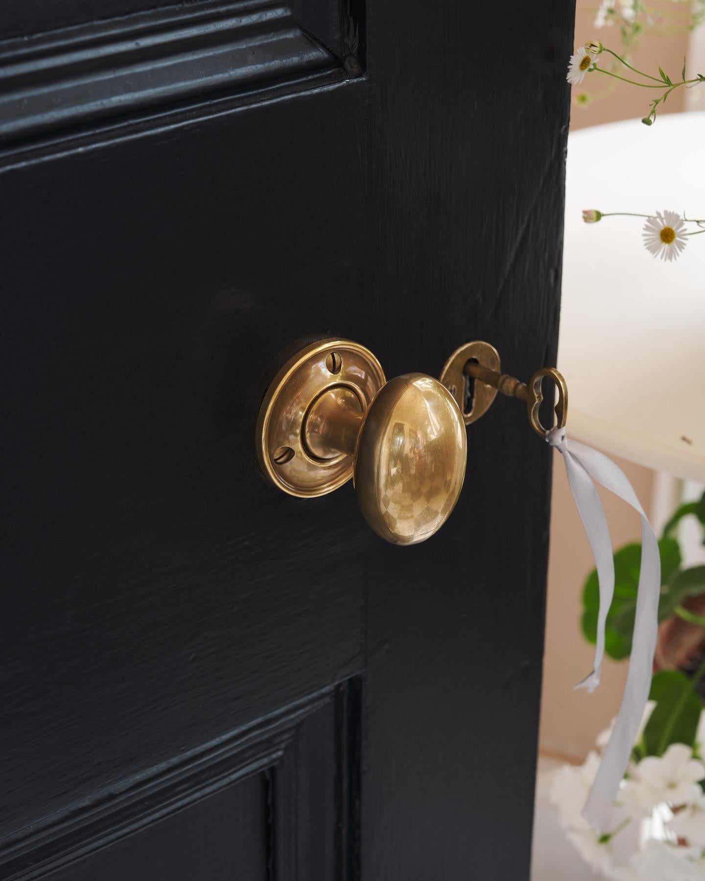 The Clothilde Doorknob with Romilly Backplate