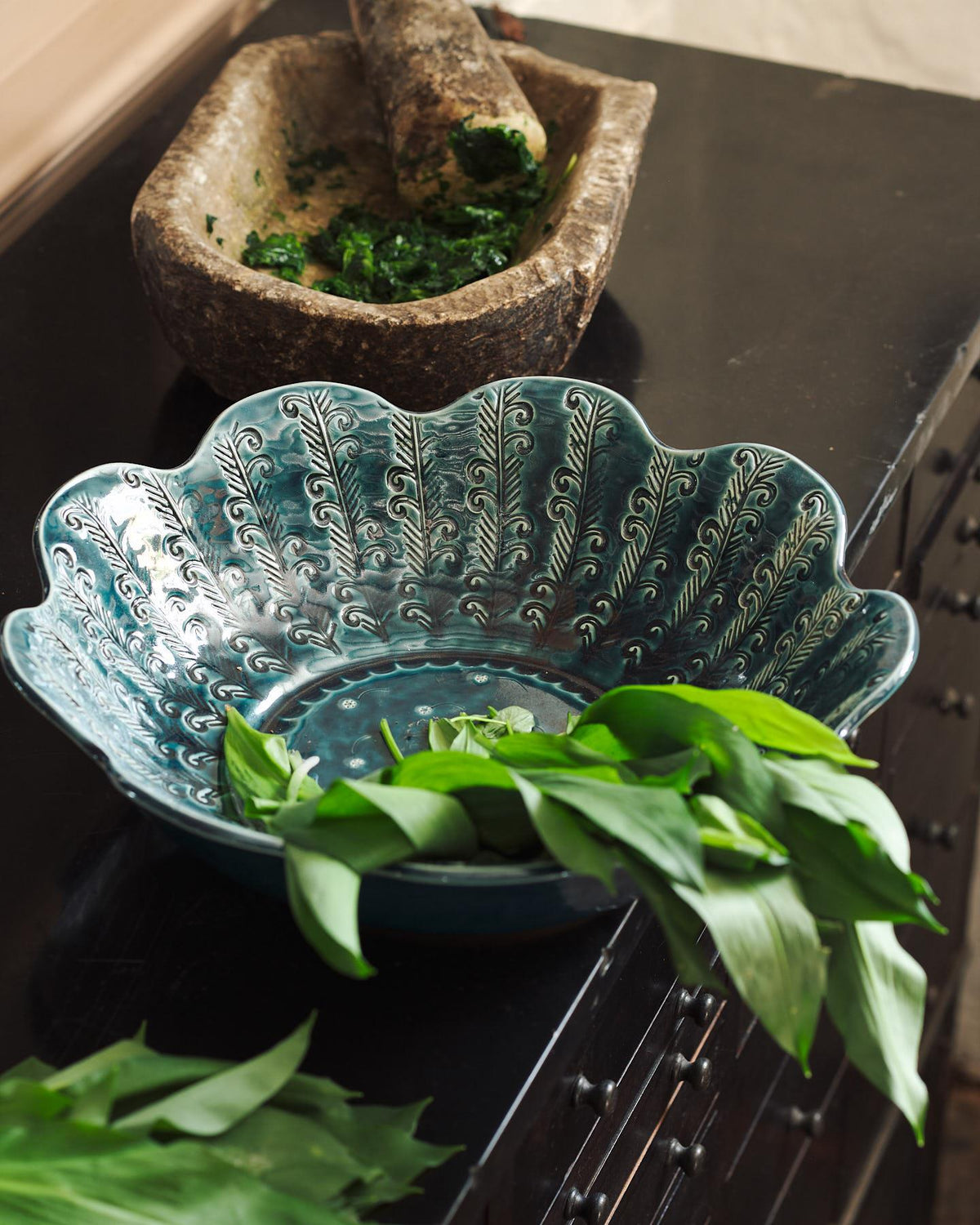 Heirloom Petal Bowl - Indigo Blue TEST