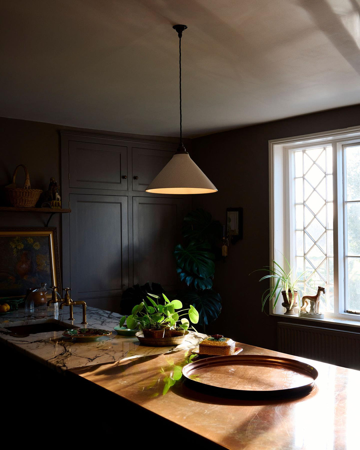 The Crackle Pendant Light - Large, Aged Bronze TEST
