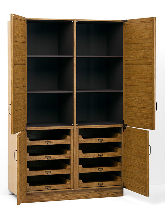 1260mm Full Height Double Larder Cupboard with Internal Drawers