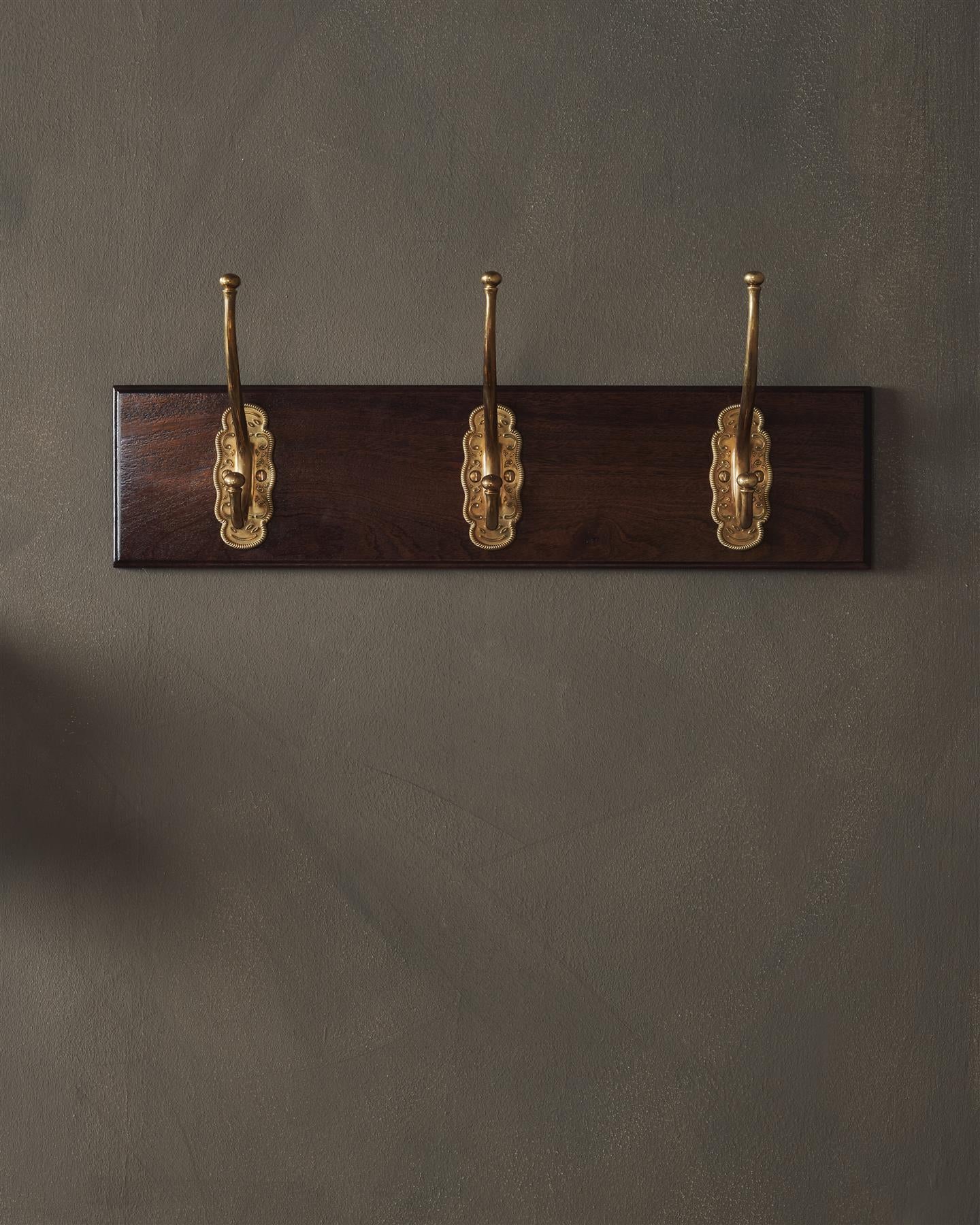 The Grand Parisian Café Hook Rack - 7 Hooks, Mahogany Finish