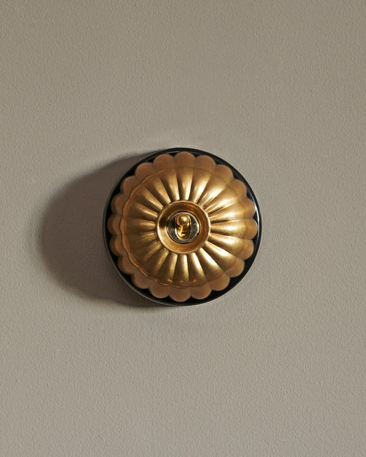 The Jelly Toggle Switch - Heirloom Brass, Black Base, 2 Way
