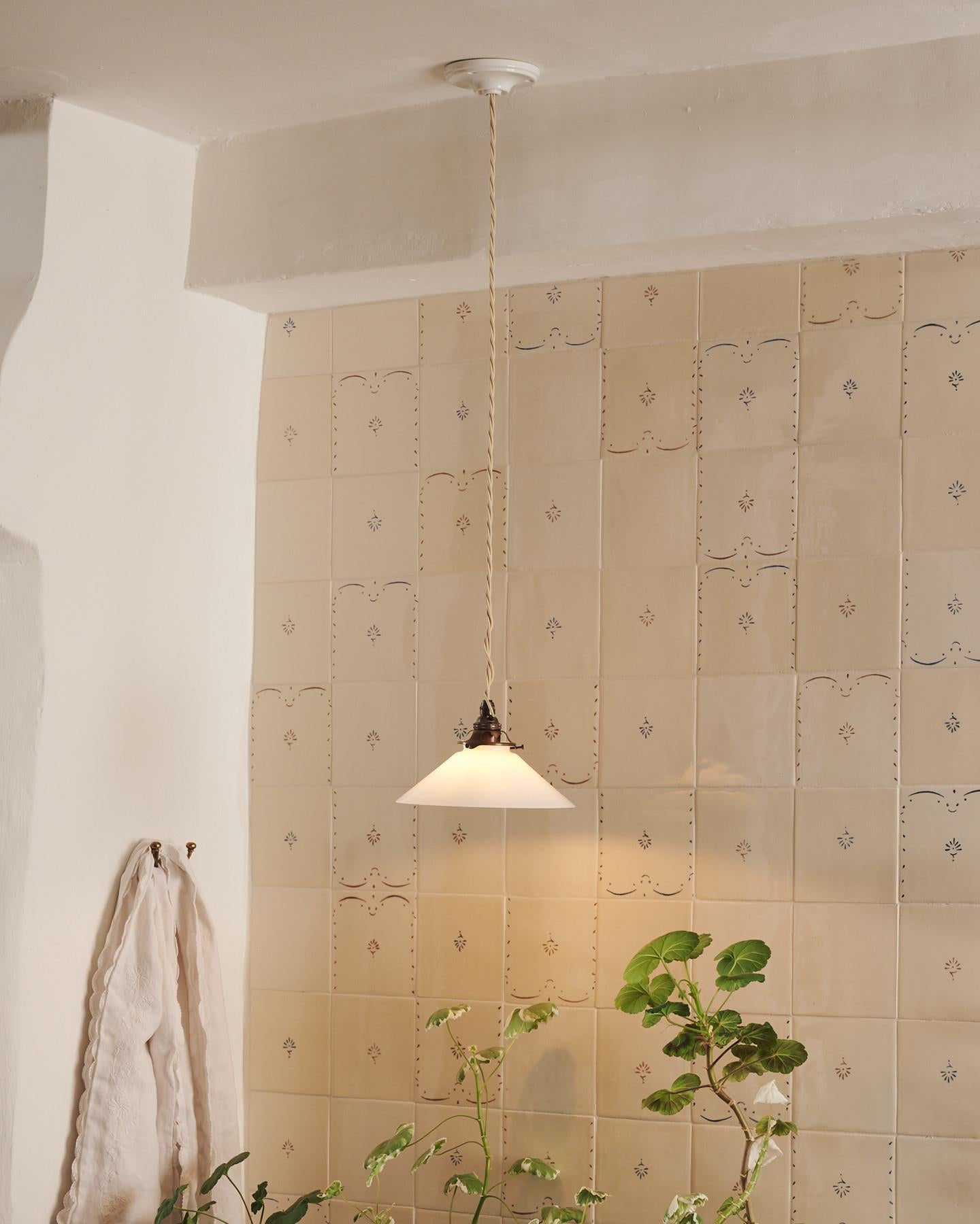 The Mini Milk Glass Pendant Light