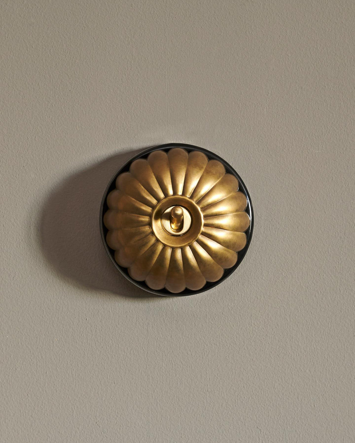 The Jelly Toggle Switch - Aged Brass, Black Base, Intermediate TEST
