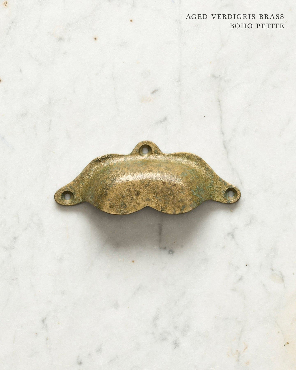 Aged Verdigris Brass Boho Handle - Petite TEST