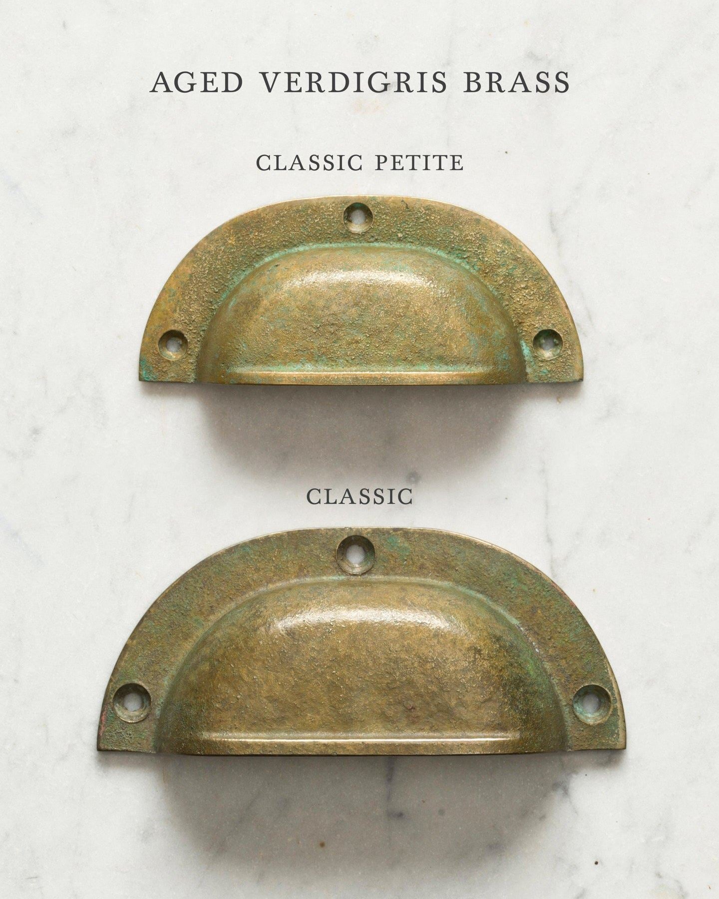 Aged Verdigris Brass Classic Handle