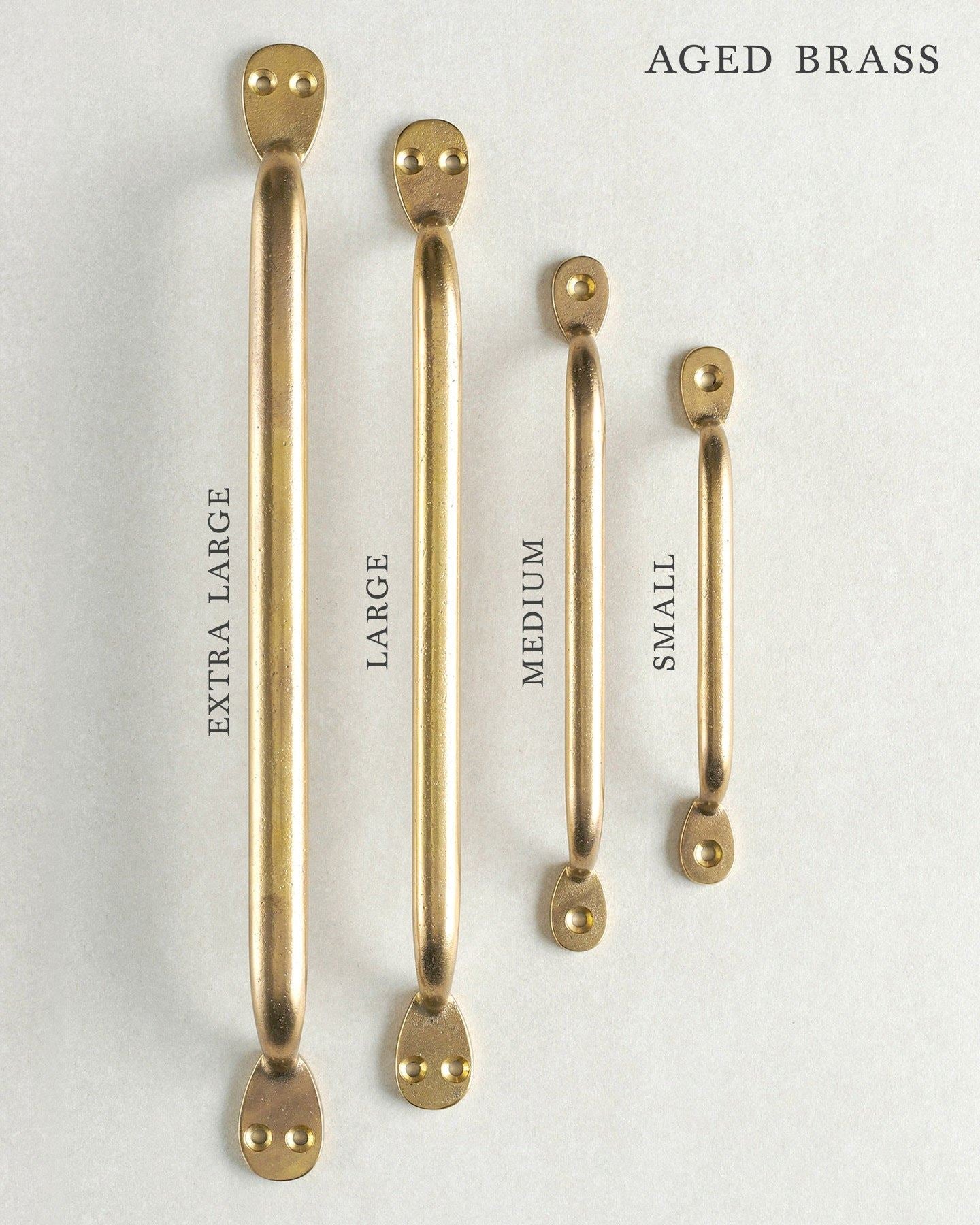 Aged Brass Pull Handle - Extra Large