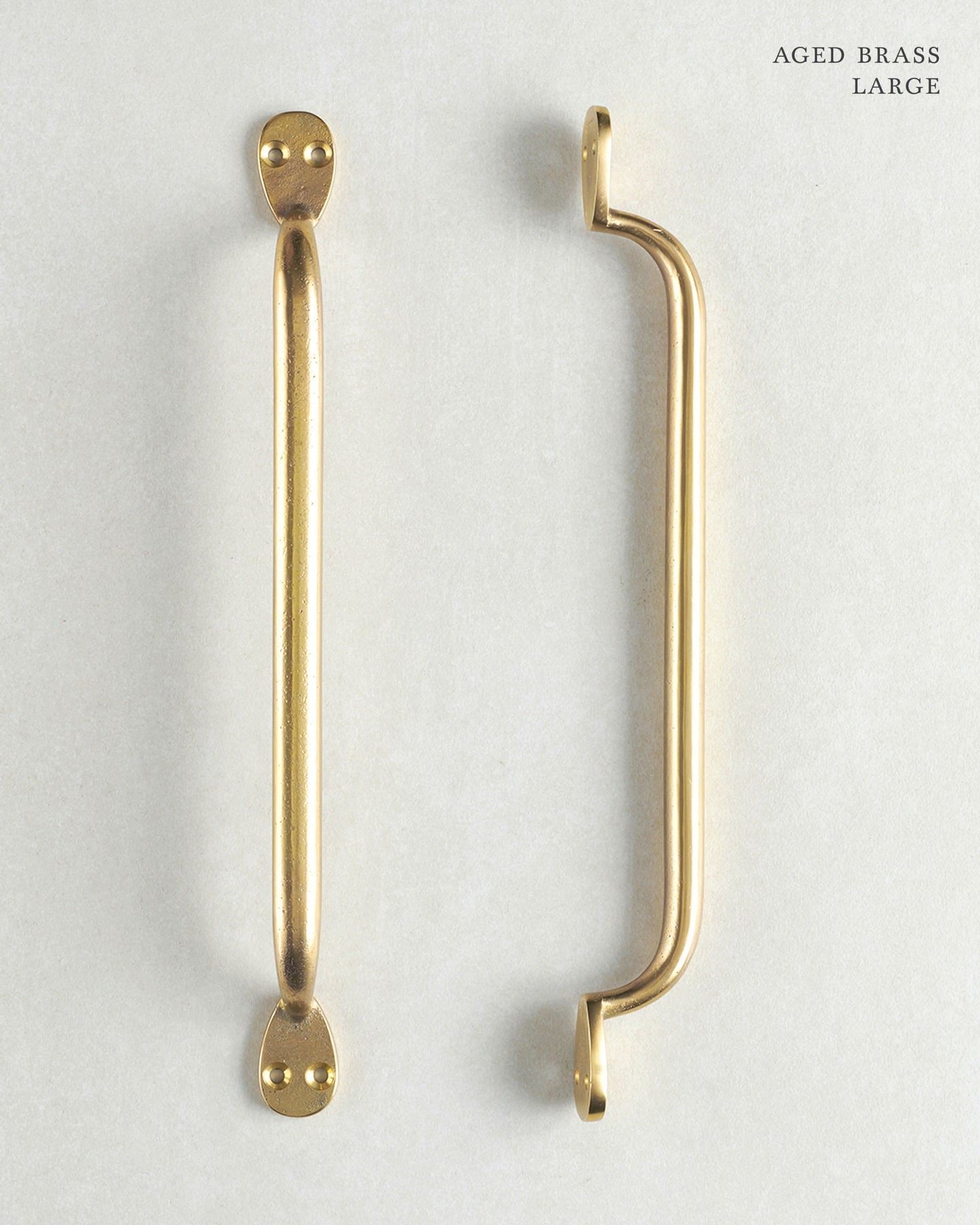 Aged Brass Pull Handle - Large