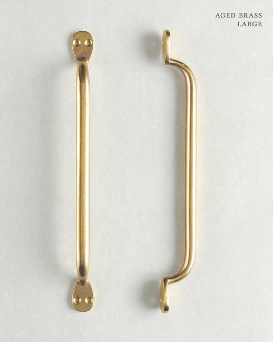 Aged Brass Pull Handle - Large
