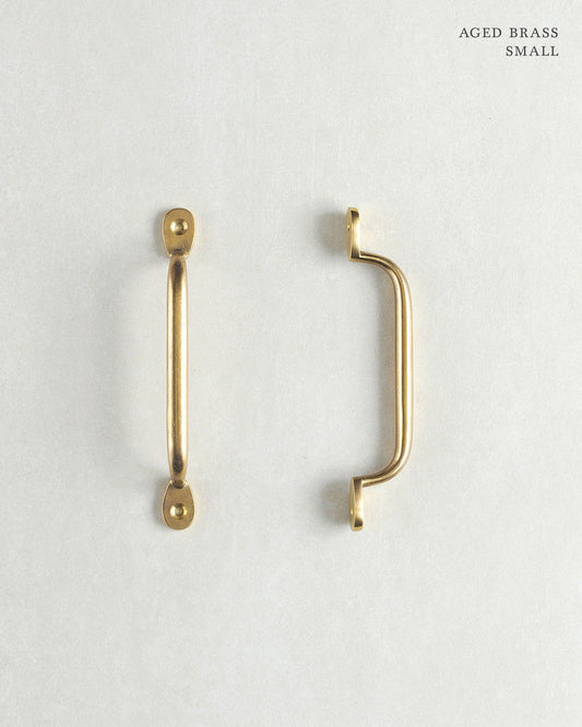 Aged Brass Pull Handle - Small