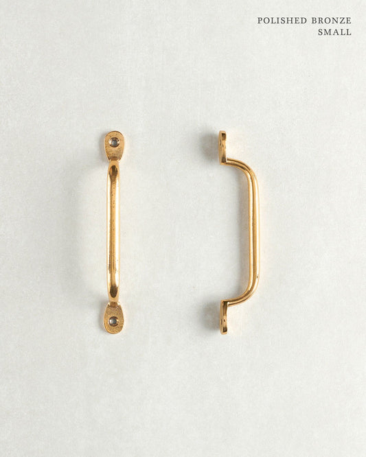 Polished Bronze Pull Handle - Small
