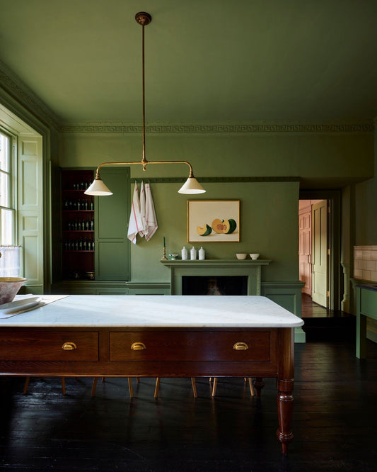 The Heirloom Gaselier Light with Porcelain Shades - Medium