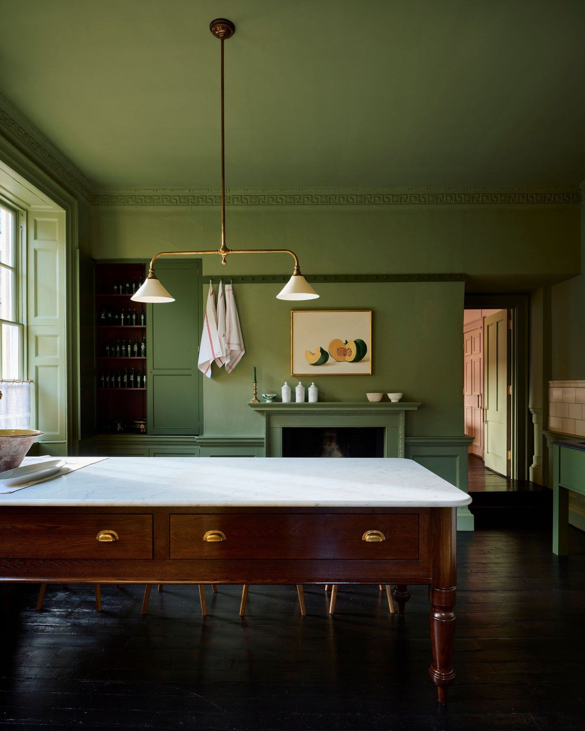 The Heirloom Gaselier Light with Porcelain Shades - Short TEST