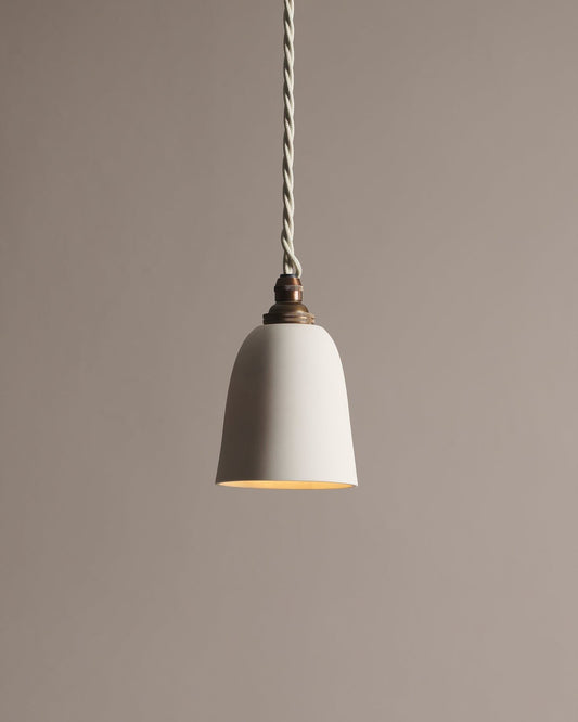 Small Plain Beaker Porcelain Plug-in Light