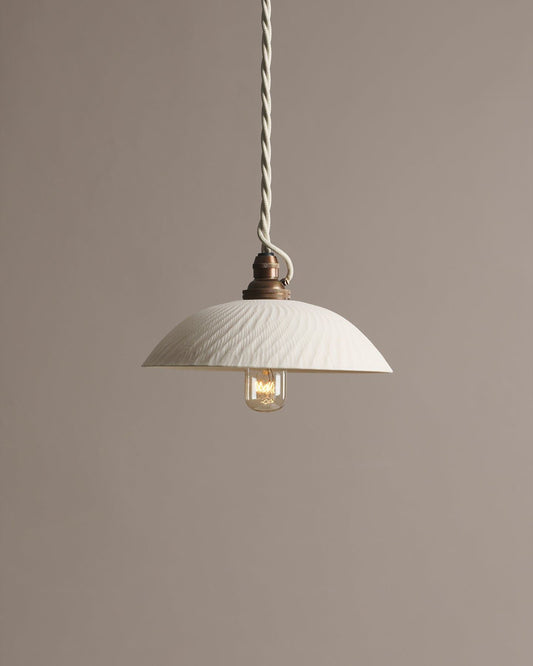 Small Chattered Skullcap Porcelain Plug-in Light