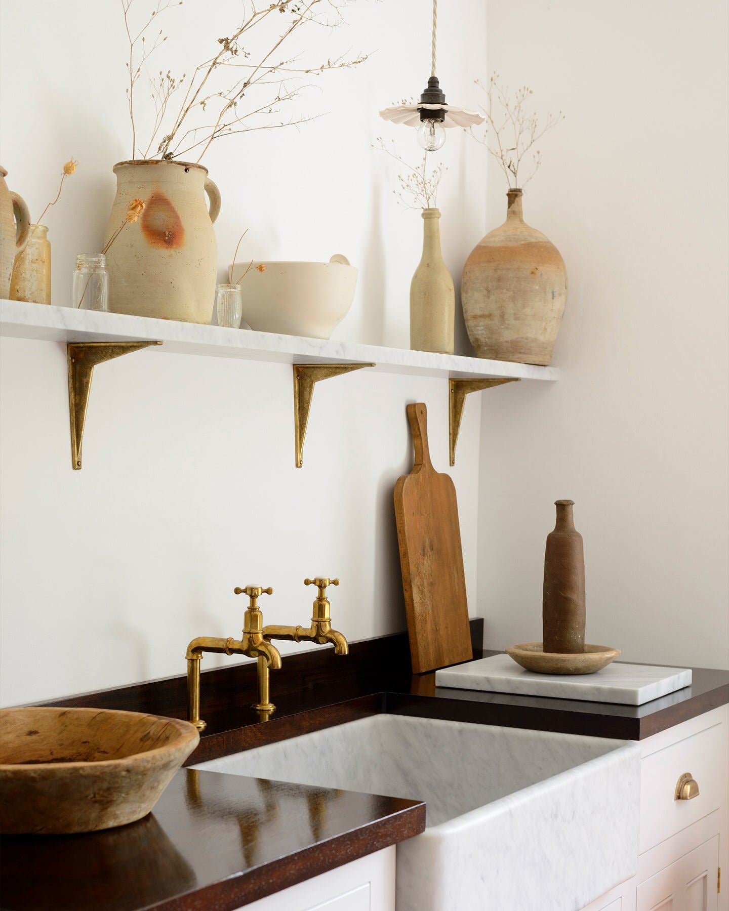Chattered Rice Bowl Porcelain Pendant Light