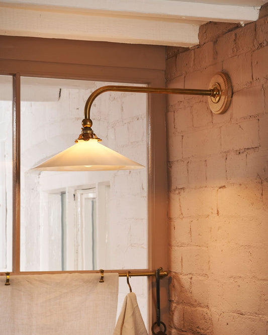 The Heirloom Task Light with Milk Glass Shade - Large
