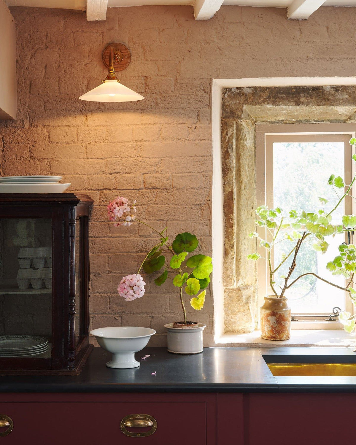 The Heirloom Task Light with Milk Glass Shade - Small TEST