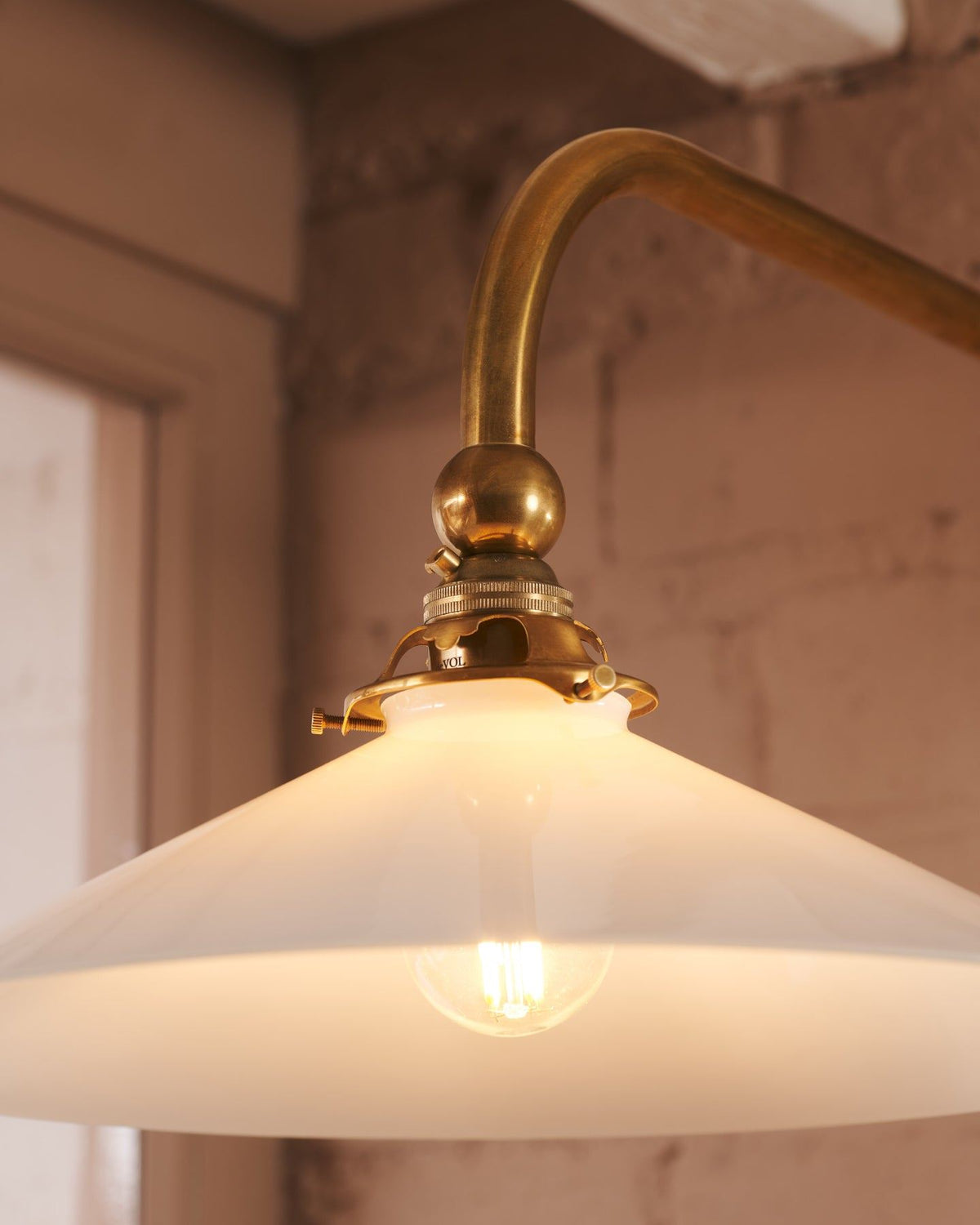 The Heirloom Task Light with Milk Glass Shade - Small TEST