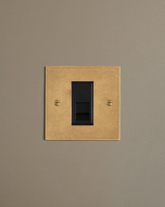 Aged Brass Classic Ethernet Outlet